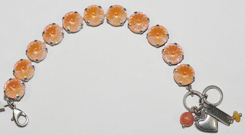 MARIANA BRACELET PEACH SUN KISSED: peach ultra stones in silver rhodium setting