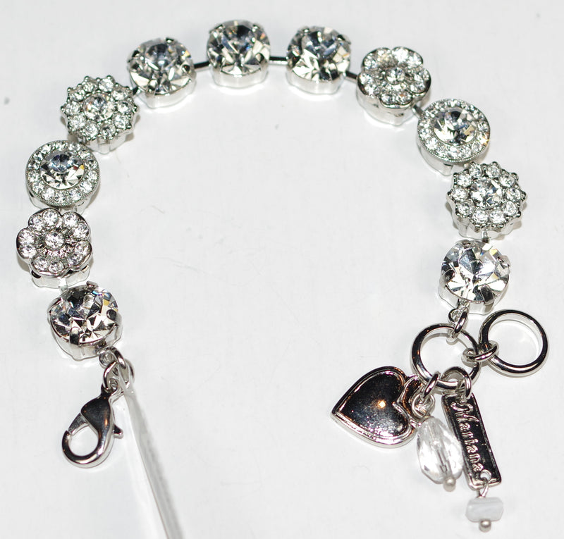 MARIANA BRACELET ON A CLEAR DAY: clear stones in silver rhodium setting