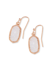 KENDRA SCOTT EARRING LEE ROSEGOLD IRIDESCENT DRUSY