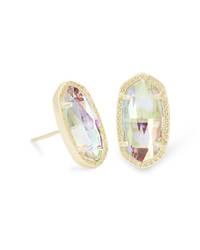 KENDRA SCOTT EAR ELLIE GOLD DICHROIC GLASS