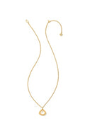 KENDRA SCOTT NECKLACE FRAMED KENDALL SHORT PENDANT GOLD IVORY MOTHER OF PEARL