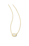 KENDRA SCOTT NECKLACE GRAYSON STONE PENDANT GOLD IVORY MOTHER OF PEARL