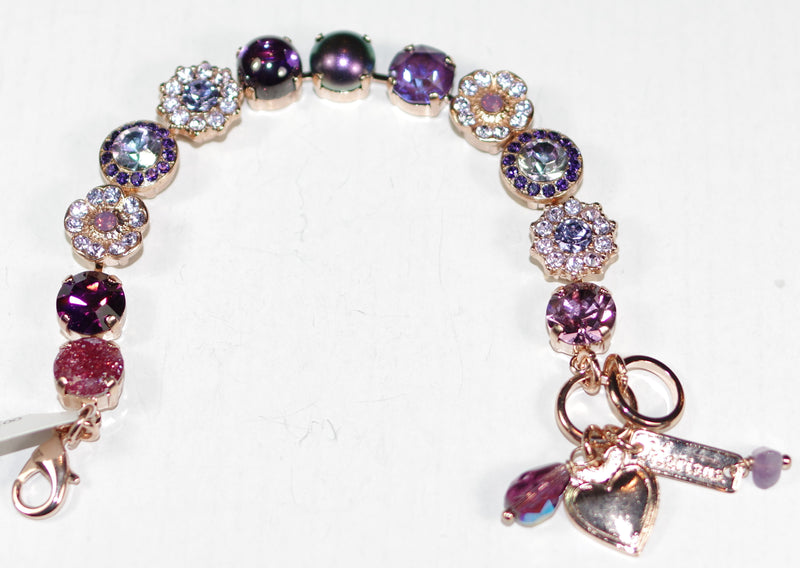 MARIANA BRACELET WILDBERRY: purple, lavender natural stones in rosegold setting
