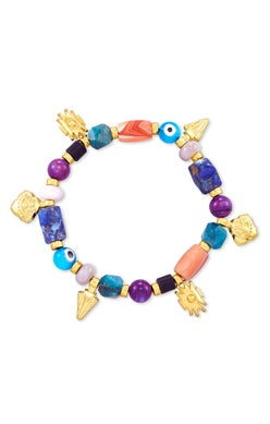 KENDRA SCOTT BRACELET BEADED SHIVA STRETCH BRACELET GOLD MULTI MIX