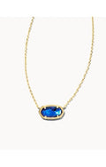 KENDRA SCOTT NECKLACE ELISA GOLD NAVY ABALONE