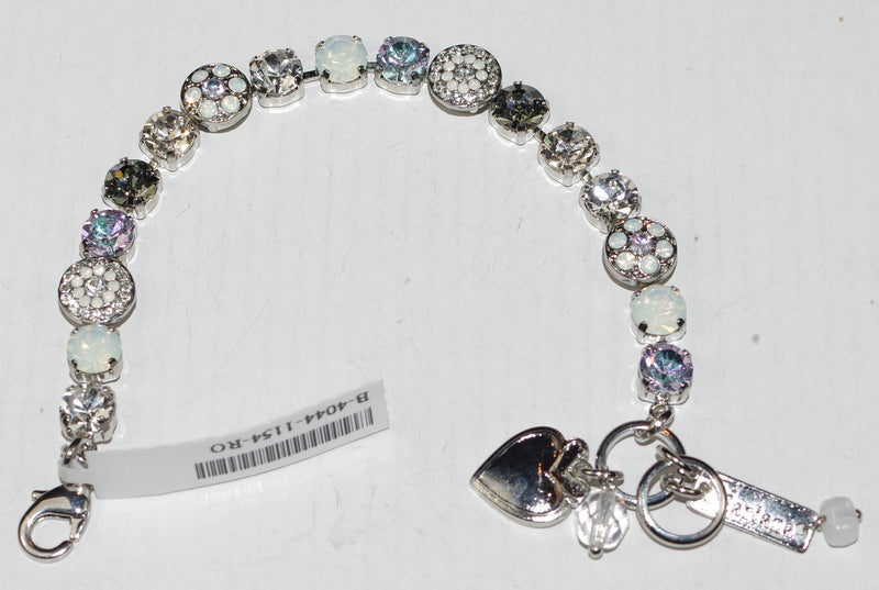 MARIANA BRACELET ICE QUEEN: white, clear, blue stones in silver rhodium setting