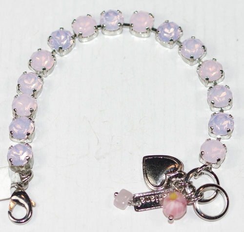 MARIANA BRACELET BETTE PINK CRYSTAL: 1/4" pink stones in silver rhodium setting