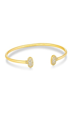 KENDRA SCOTT BRACELET GRAYSON CUFF GOLD WHITE CRYSTAL