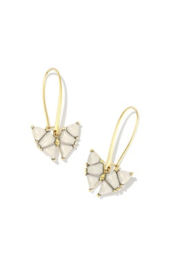 KENDRA SCOTT EARRINGS BLAIR BUTTERFLY DROP GOLD IVORY MOTHER OF PEARL