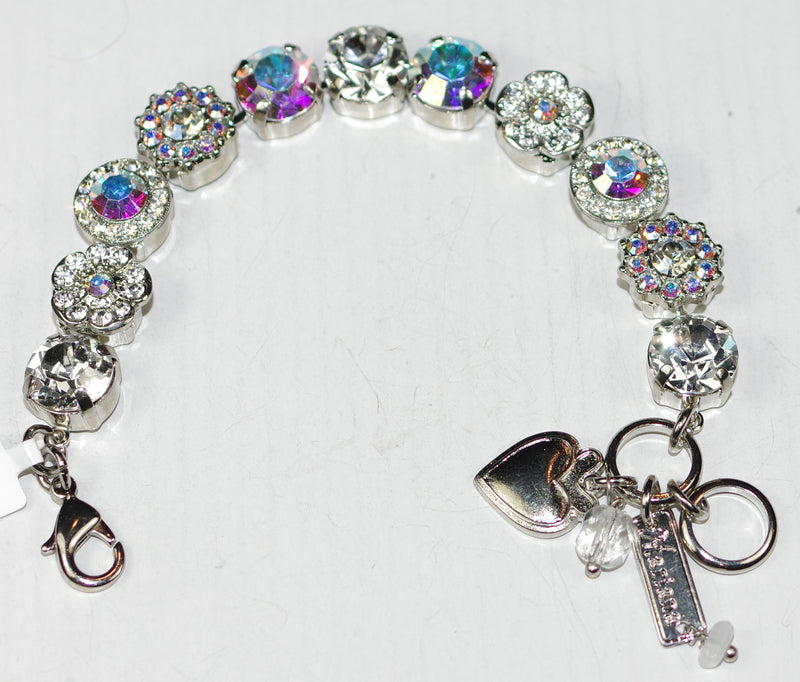 MARIANA BRACELET WINDS OF CHANGE: clear, a/b 5/8" stones in silver rhodium setting