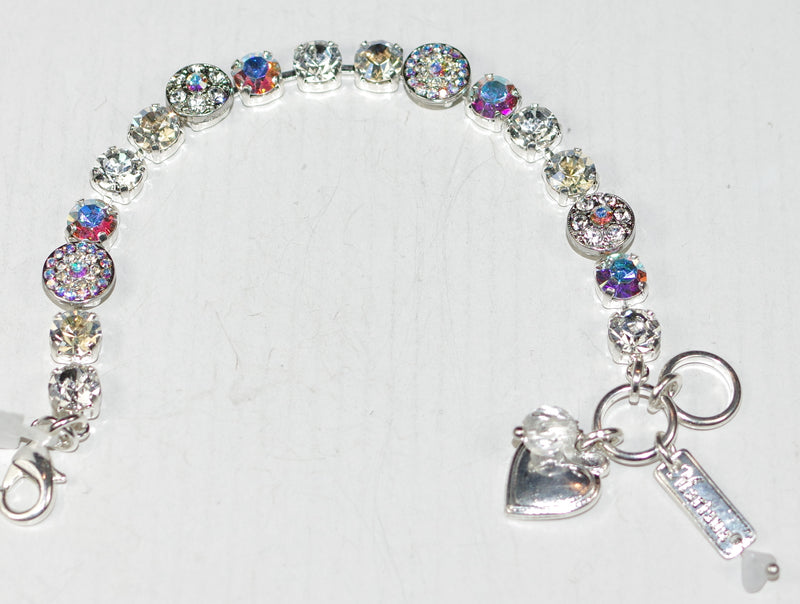 MARIANA BRACELET WINDS OF CHANGE: clear, a/b 1/4" stones in silver rhodium setting