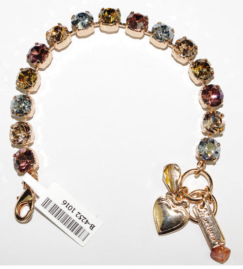 MARIANA BRACELET BETTE KATE: blue, amber, rose stones in rose gold setting